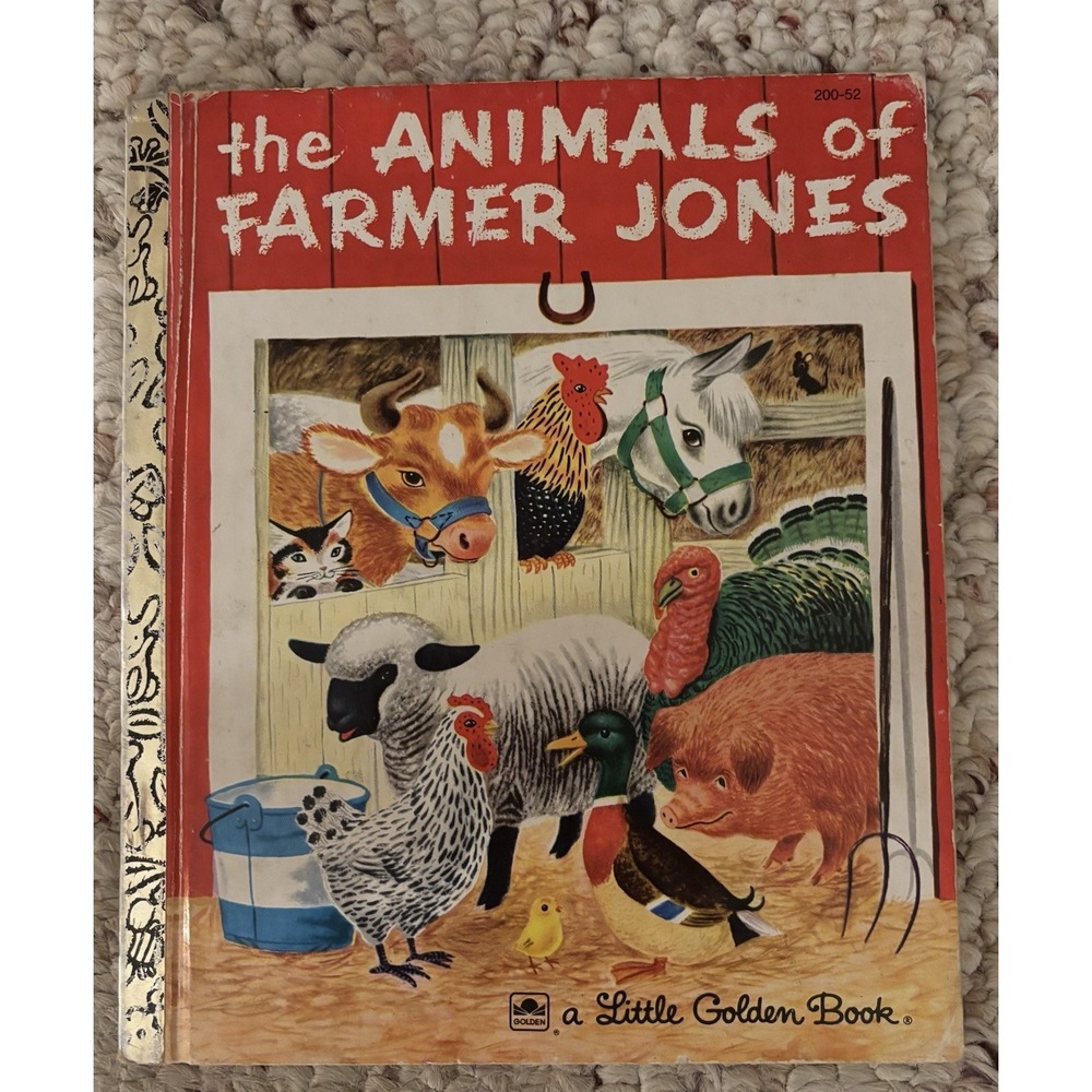 Vintage Little Golden Book  The Animals of Farmer Jones